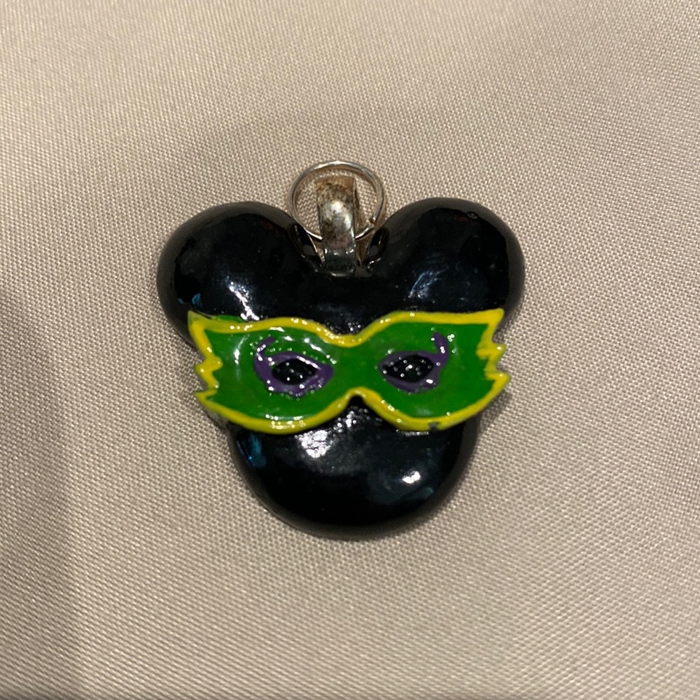Mardi Gras Mickey Pendant